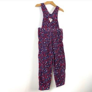 Oshkosh BGosh Girls floral corduroy overalls sz 3T